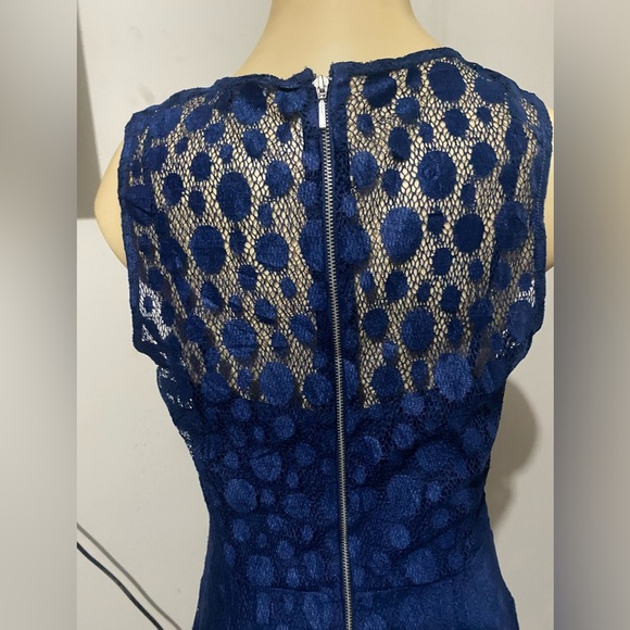 Armani Exchange Blue Fit and Flare Mini Dress - Picture 7 of 13